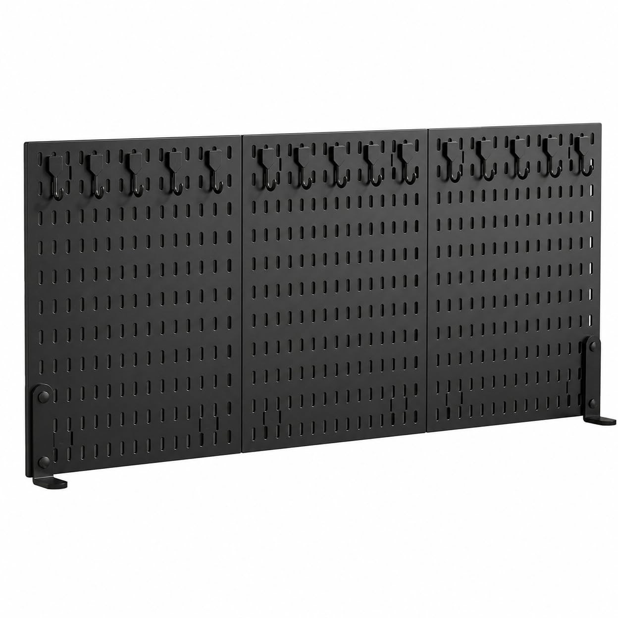 CALANDIS Pegboard Wall Organiser, 4 Piece Peg Board Tool Organiser for Craft Rooms, Desk Pegboard for Study Desks & Home Black Desktop Set C Clamp Type-image-4