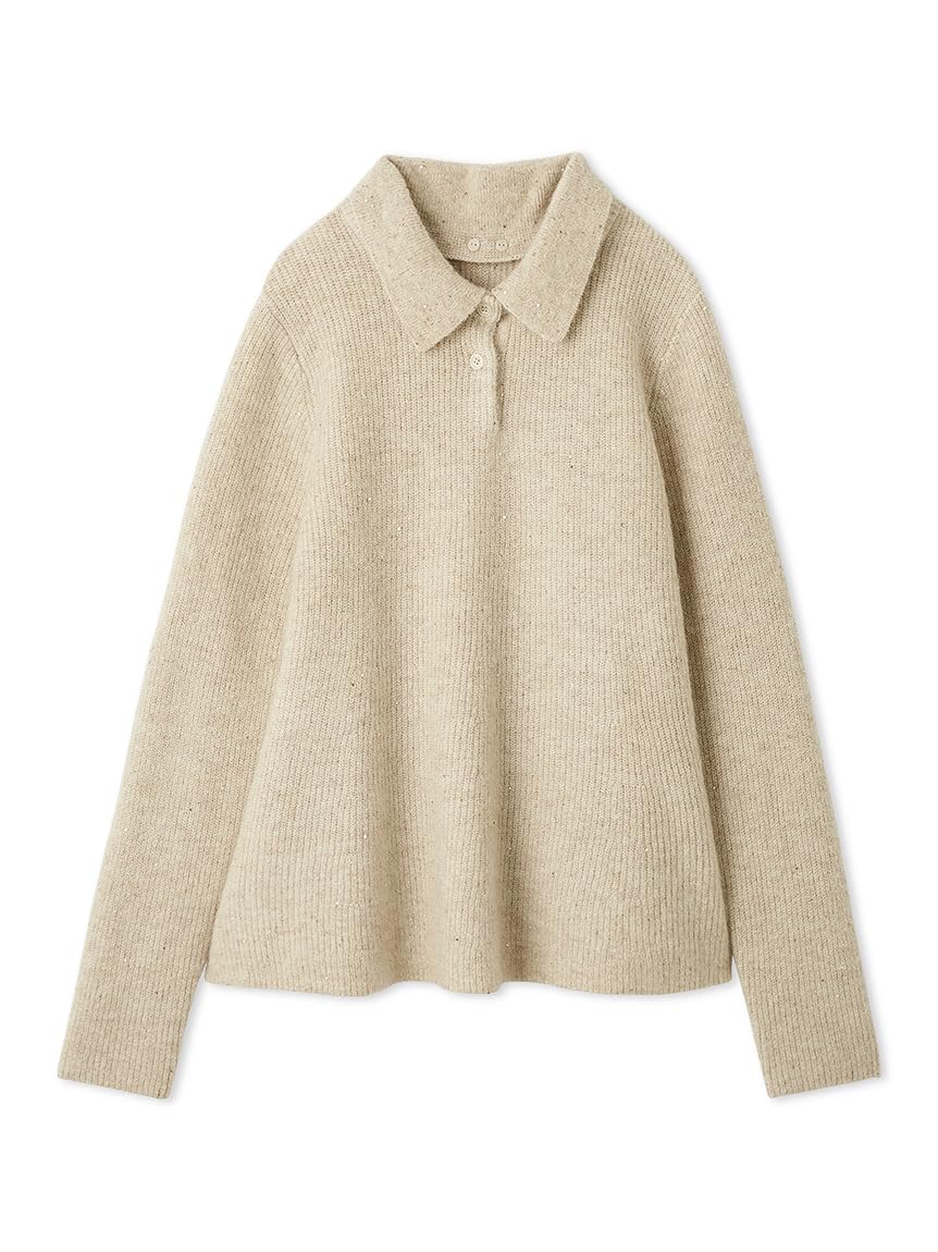 Amazon | 4WAYモヘヤラメペプラムニットプルオーバー 09WNT255064BEG0