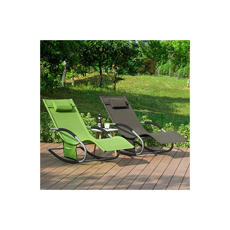 SoBuy OGS28-GR Bain de Soleil Chaise Longue Fauteuil à ...