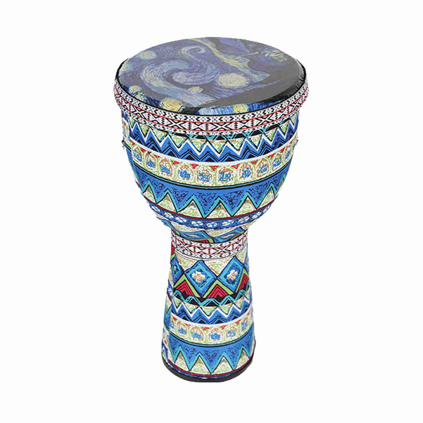Tambor Djembe de 8 pulgadas ultraligero de fibra de carbono y PVC, con correa ajustable, ideal para principiantes adultos y niños, tambor de mano africano versátil y resistente