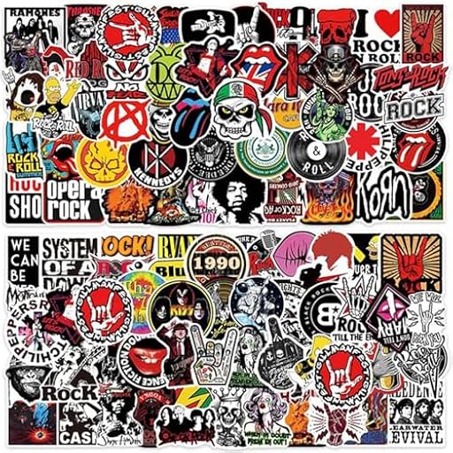 100 Piezas De Pegatinas De banda De Rock, Rock and Roll Pegatinas, Pegatinas De Música Retro, para Adultos, Adolescentes, Stickers para Monopatín, Ordenador, Scooter, Guitarra | Ya disponible en tu tienda friki favorita! En mundofriki.es! 100 Piezas De Pegatinas De banda De Rock, Rock and Roll Pegatinas, Pegatinas De Música Retro, para Adultos, Adolescentes, Stickers para Monopatín, Ordenador, Scooter, Guitarra | Ya disponible en tu tienda friki favorita! En mundofriki.es!