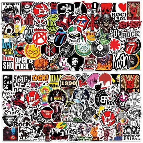 100 Piezas De Pegatinas De banda De Rock, Rock and Roll