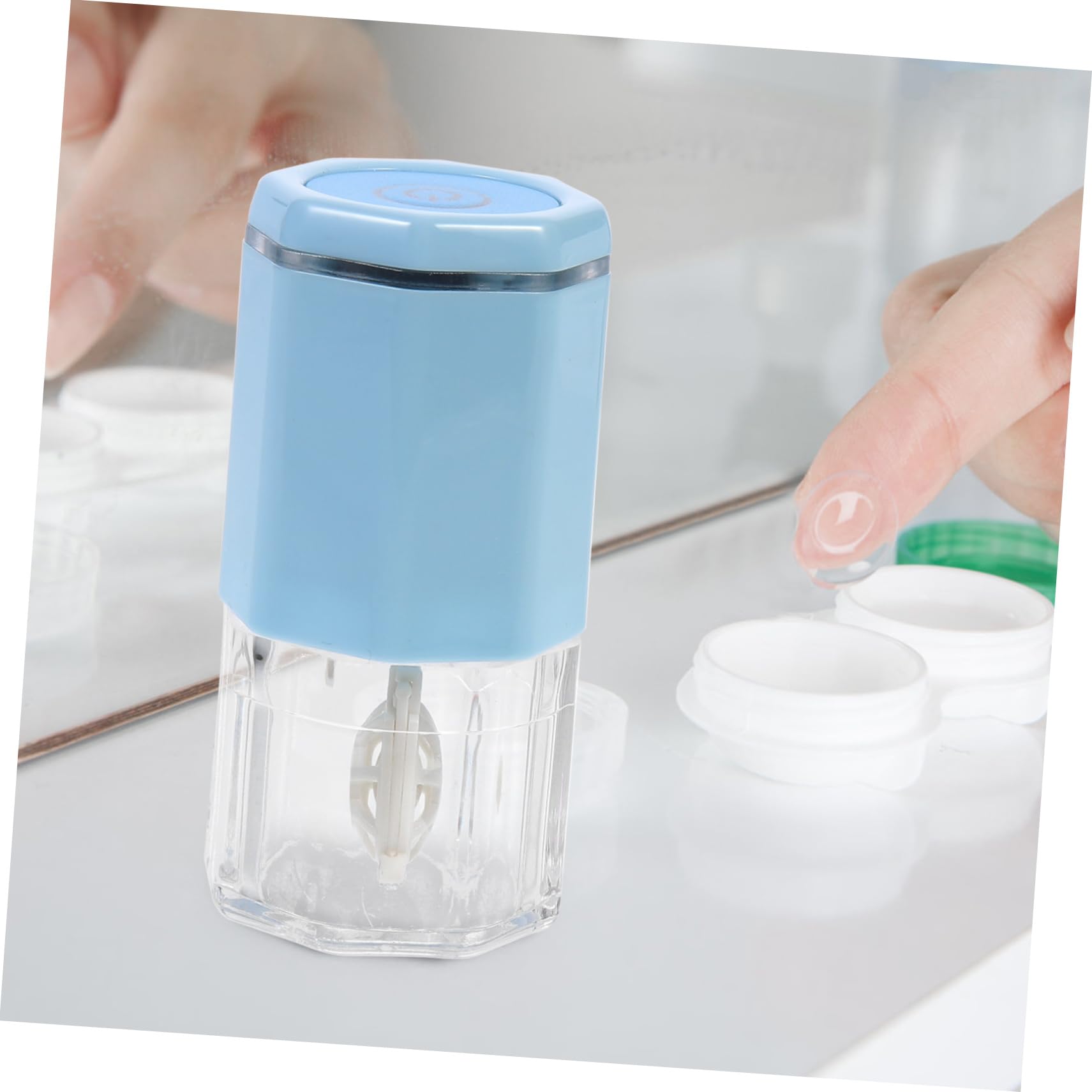 Healeved Pulitore per Lenti Contatto Completamente Automatico Macchina per Lavaggio delle Lenti Pratico e Resistente Rimuove Efficacemente Residuo di Sporco