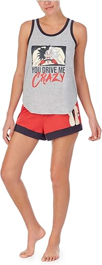Disney Womens Cruella Tank Top & Shorts Pajama Set