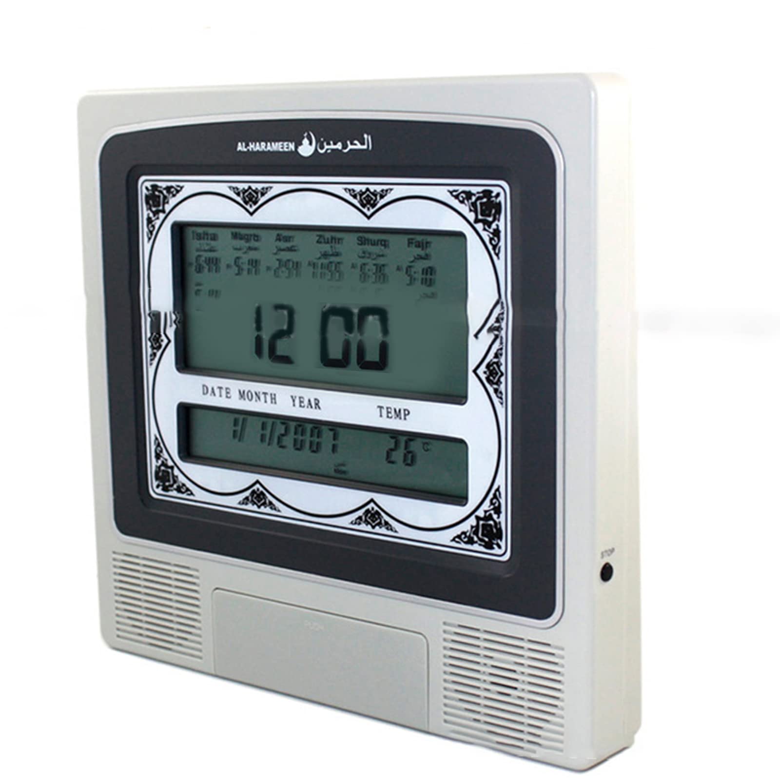 HVRFJXI Decorative Azan Clock Calendars Prayer Desk Alarm Digital Reminder Automatic Clocks for Bedrooms Kids