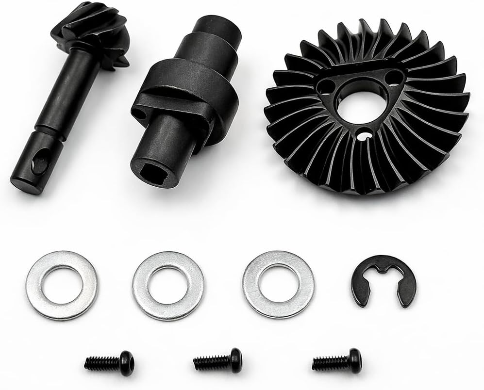 Overdrive Bevel Gear Set 27T/8T for 1/10 RC Crawlers, Differential Gear Compatible with Axial AR44 / AR45 & Capra Currie F9 Axles