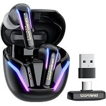 ONIKUMA GAMING T27 Wireless Gaming Headset, 2.4GHz Bluetooth 5.3,20ms Ultra Low Latency, 13mm Dynamic Coil Driver, ENC Noise Cancelling Microphone for PS5, PC, Meta Quest 3