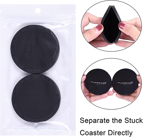 Miniatura 8 de Wisdompro - Posavasos para automóvil, paquete de 4 posavasos de PVC para automóvil, antideslizantes, accesorios para el interior del vehículo,