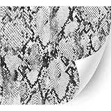 HTV4U Animal Patterned Adhesive Vinyl (Black Snake Skin, 13.5' x 12') - Die Craft Cutters Machine, DIY Craft Project, Scrapbooking, Car Decal Sticker