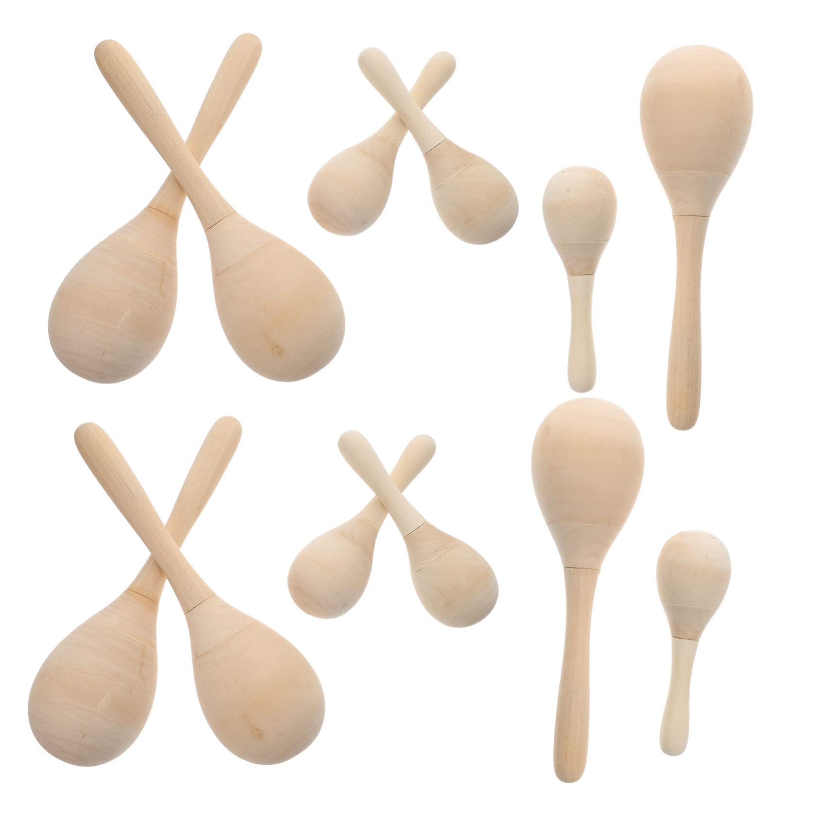 Maracas da Colorare in Legno 12 Pezzi per Ragazzo Ragazza Creativi