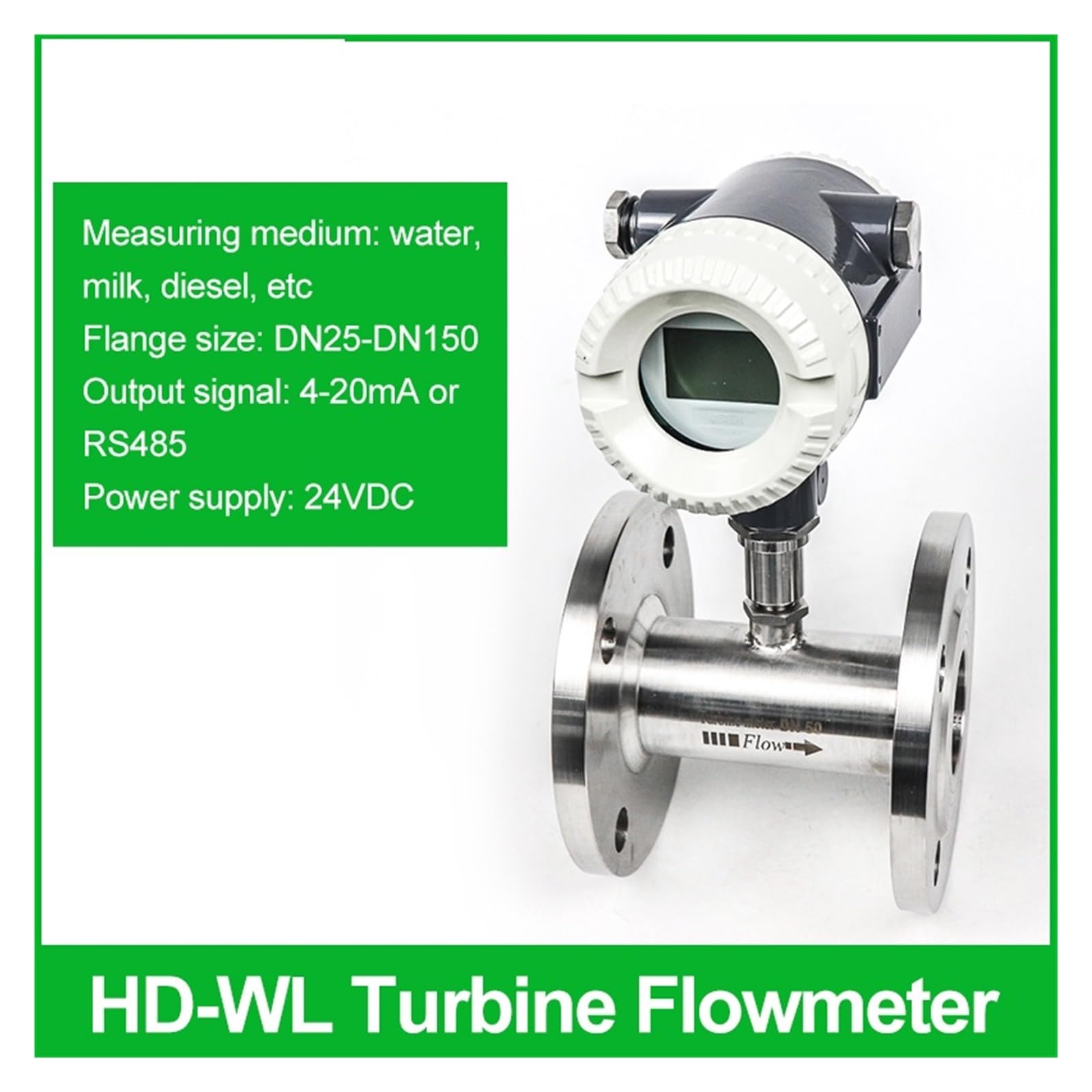Contador de Agua, Medidores De Flujo, Sensor De Flujo De Grado Alimenticio 4-20 MA Medidor De Flujo De Agua De 2 Pulgadas Sensor De Flujo De Grado Alimenticio De Acero Inoxidable , para uso doméstico