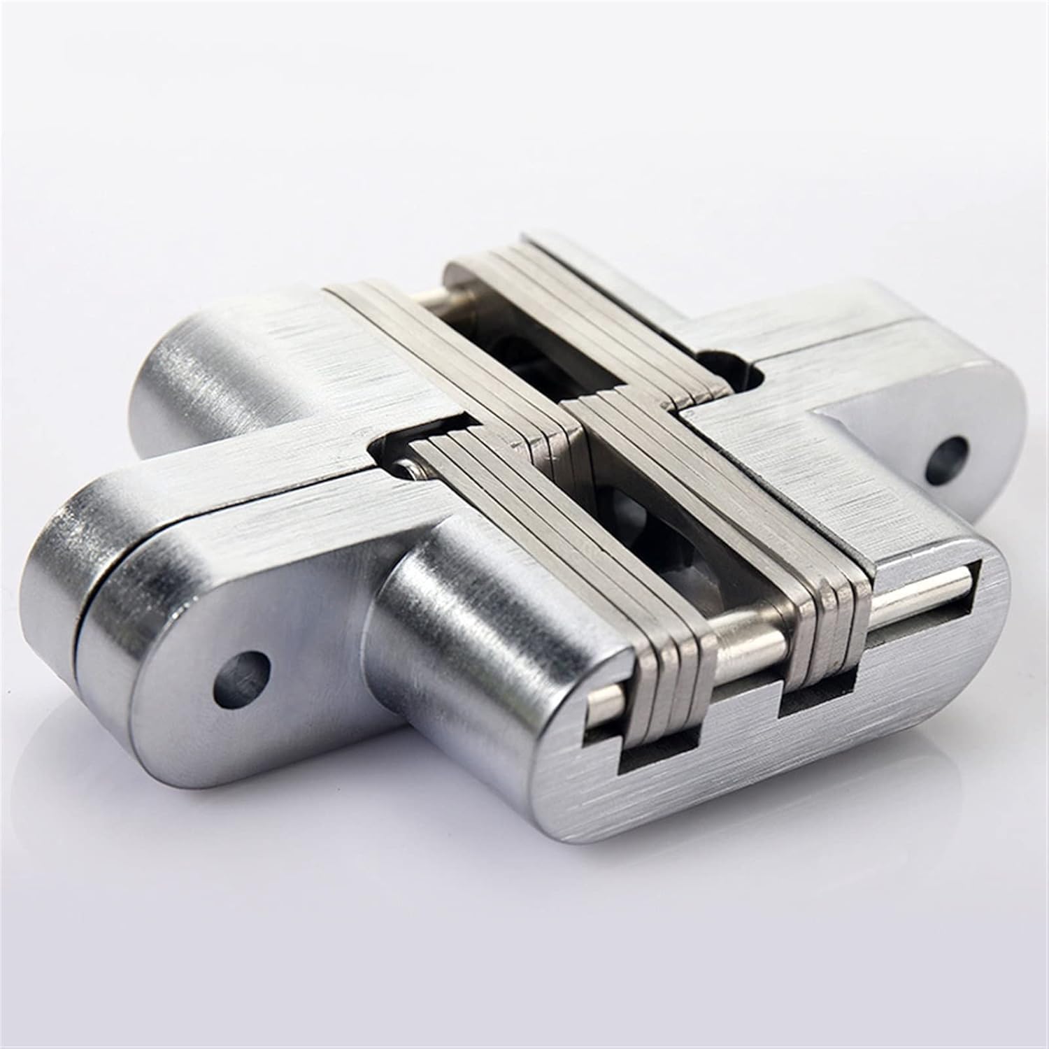 Cerniera nascosta per cancello in acciaio inox, cerniere invisibili, barile nascosto, scatola di legno, pieghevole a 180 gradi, cerniera per porta integrata, 1 pezzo, n. 1 cerniera