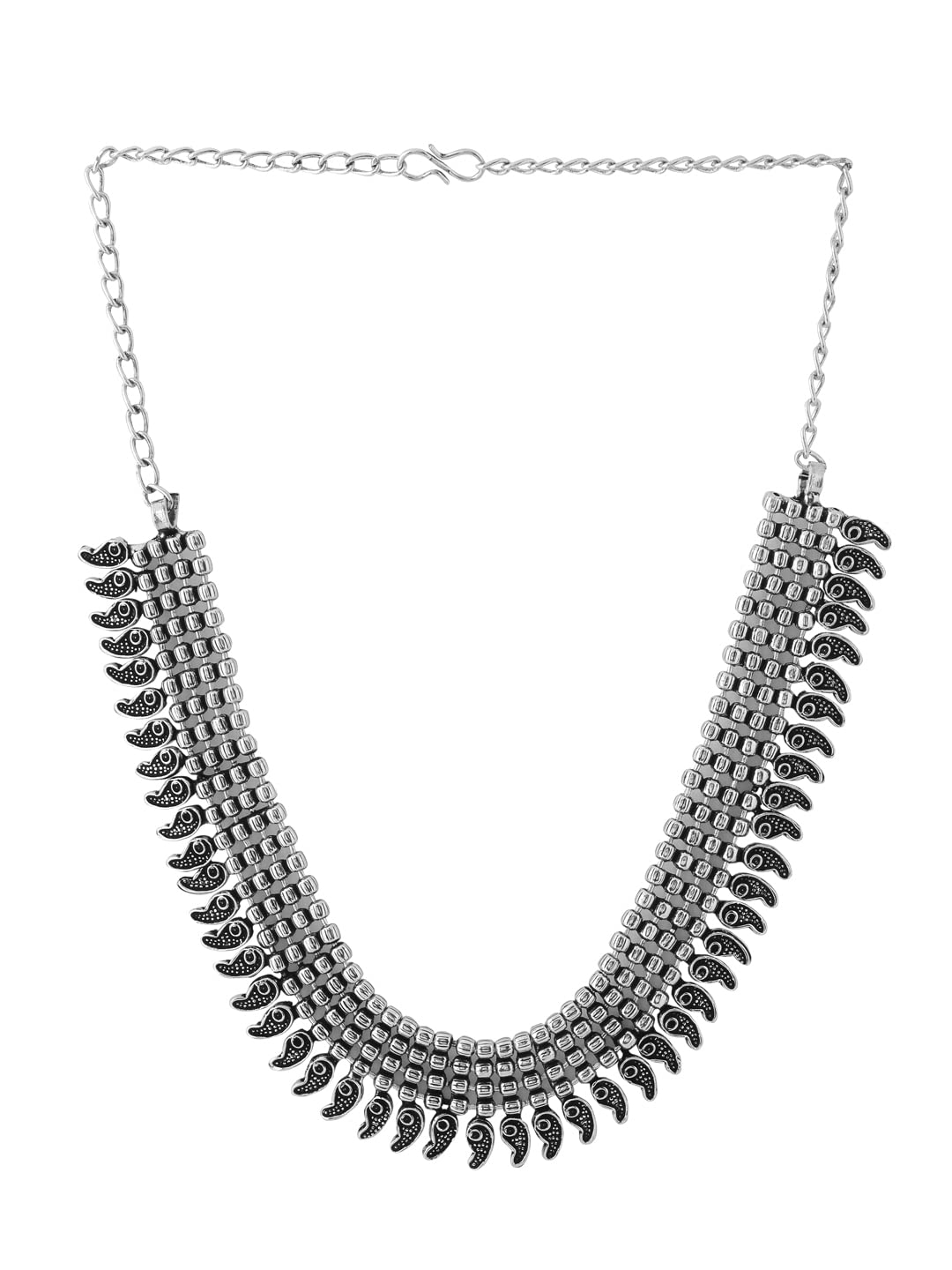 Adjustable Oxidised Beads Studded Choker Necklace (NK 4)