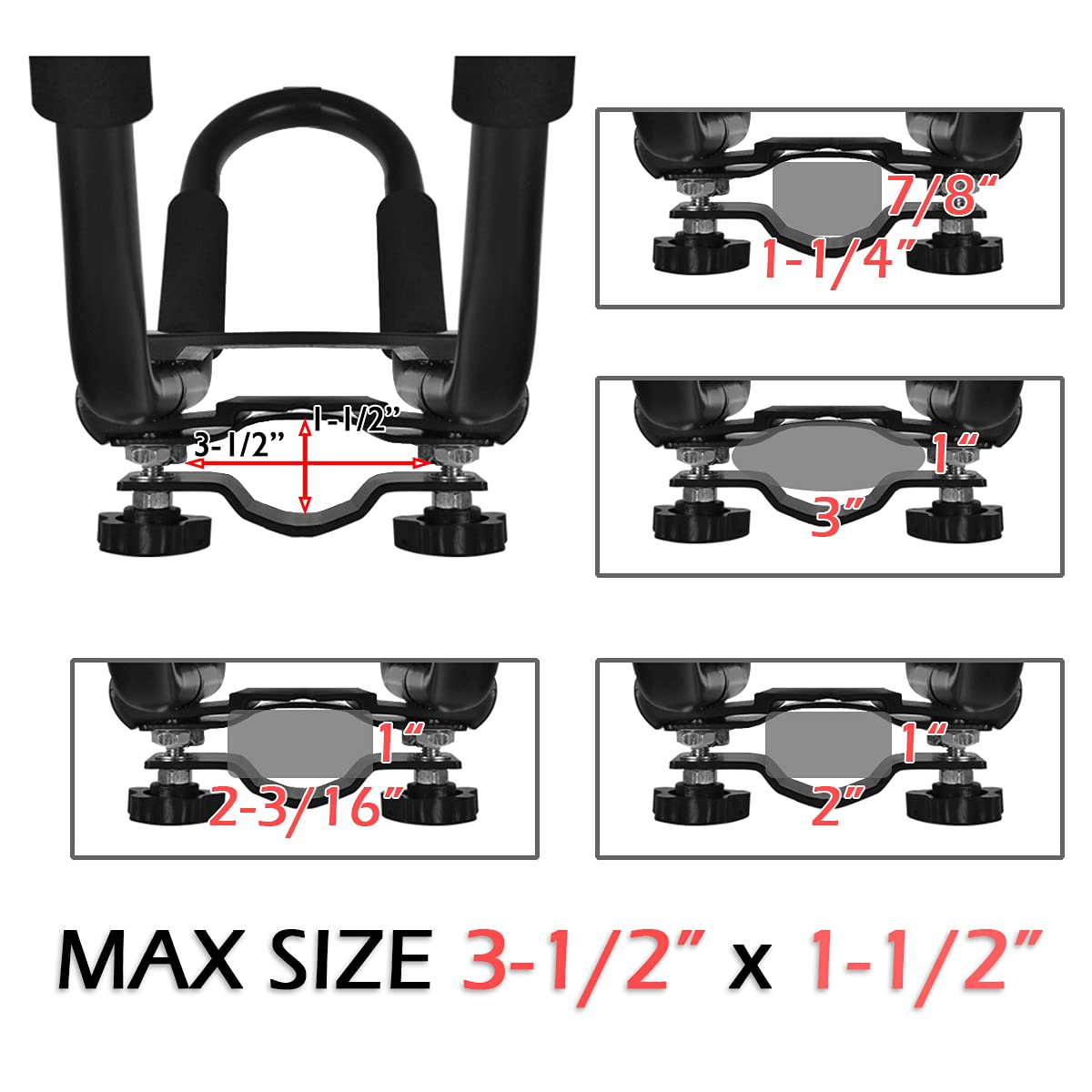 Adust 2 Pair JBar Rack for Kayak Carrier Canoe Boat Paddle Board