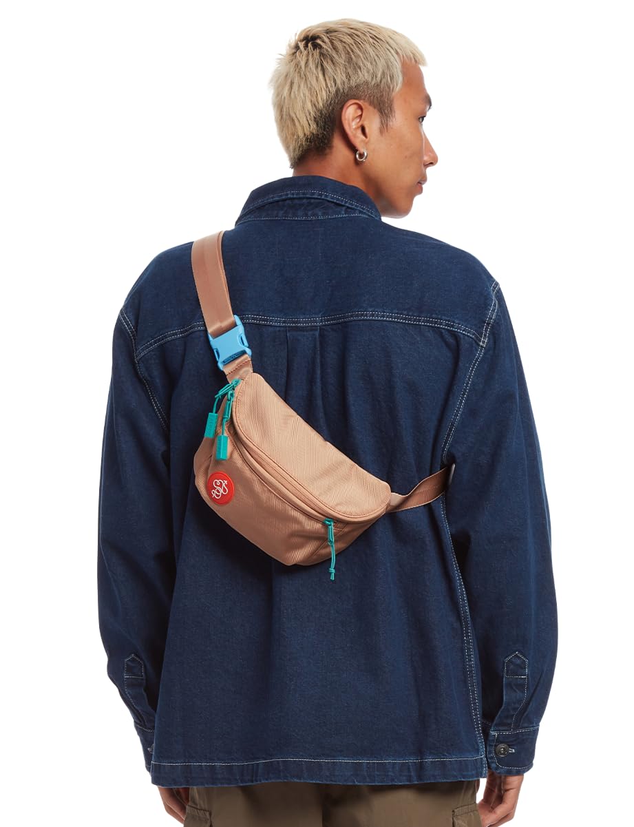 Baboon to the Moon Fanny Pack - Trendy, Compact, Water-Repellent Waist Bag in Multiple Colors and Sizes for Men and Women (Maple Sugar, Mini (1.5L))