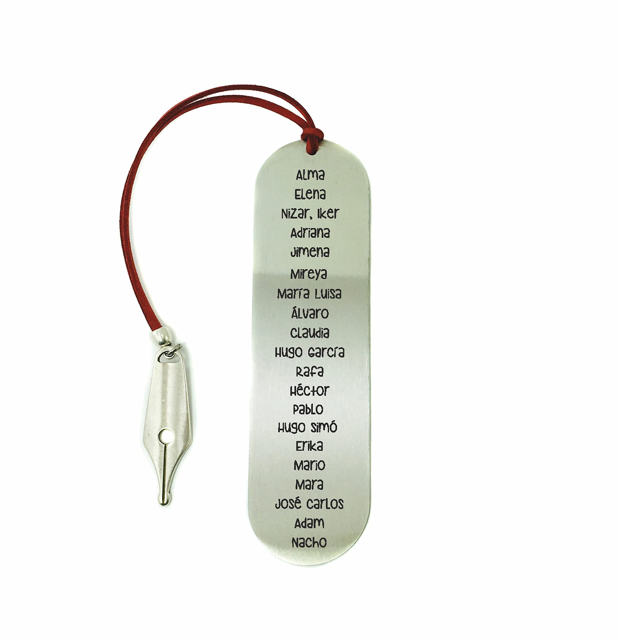 Marcapáginas Personalizado para Profesores en Acero Inoxidable – Grabado con Nombres, Curso y Ciclo Escolar – Medidas 145x40mm – Regalo Original Fin de Curso. Modelo Enseñar es dejar Huella