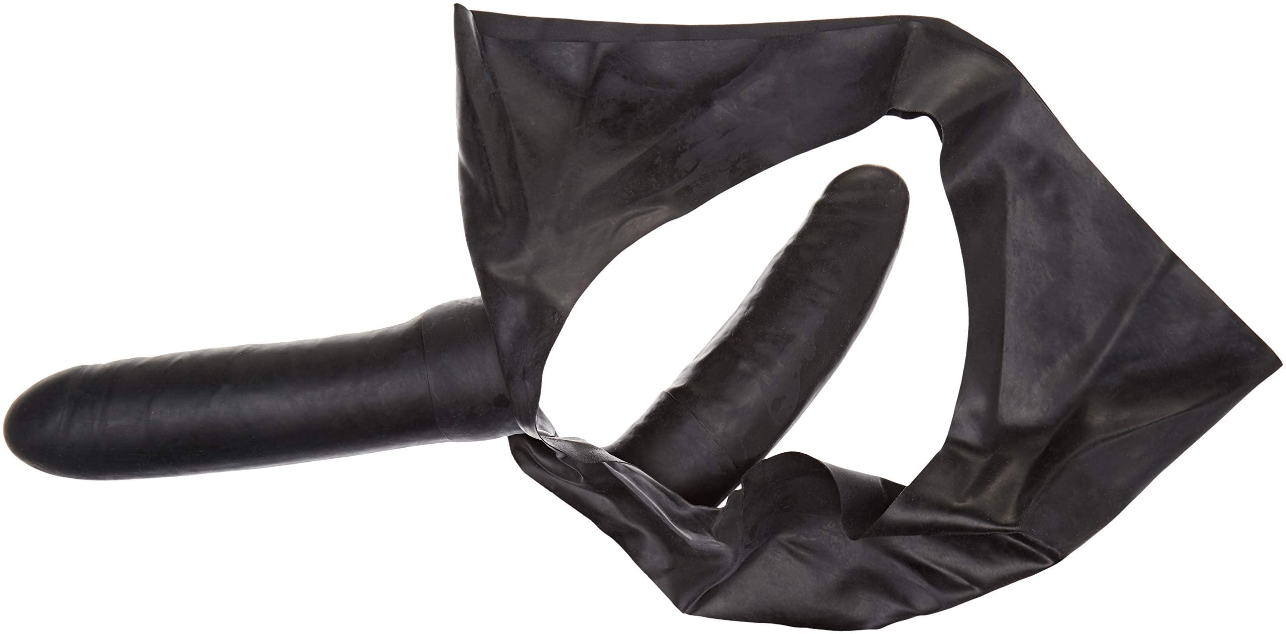 Slip 2 godemichets en latex noir Nero 001 taille unique S/L pour femme - 3