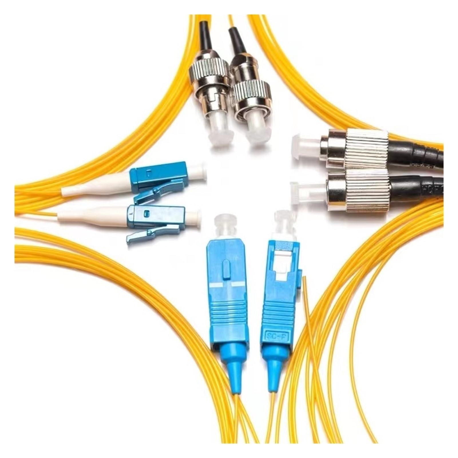 Répartiteur de Fibre Optique PLC 1x4, Type boîte 1:4, FC SC St LC, 1,5 m, coupleur FTTH 1 * 4, 5 pièces(FC A)