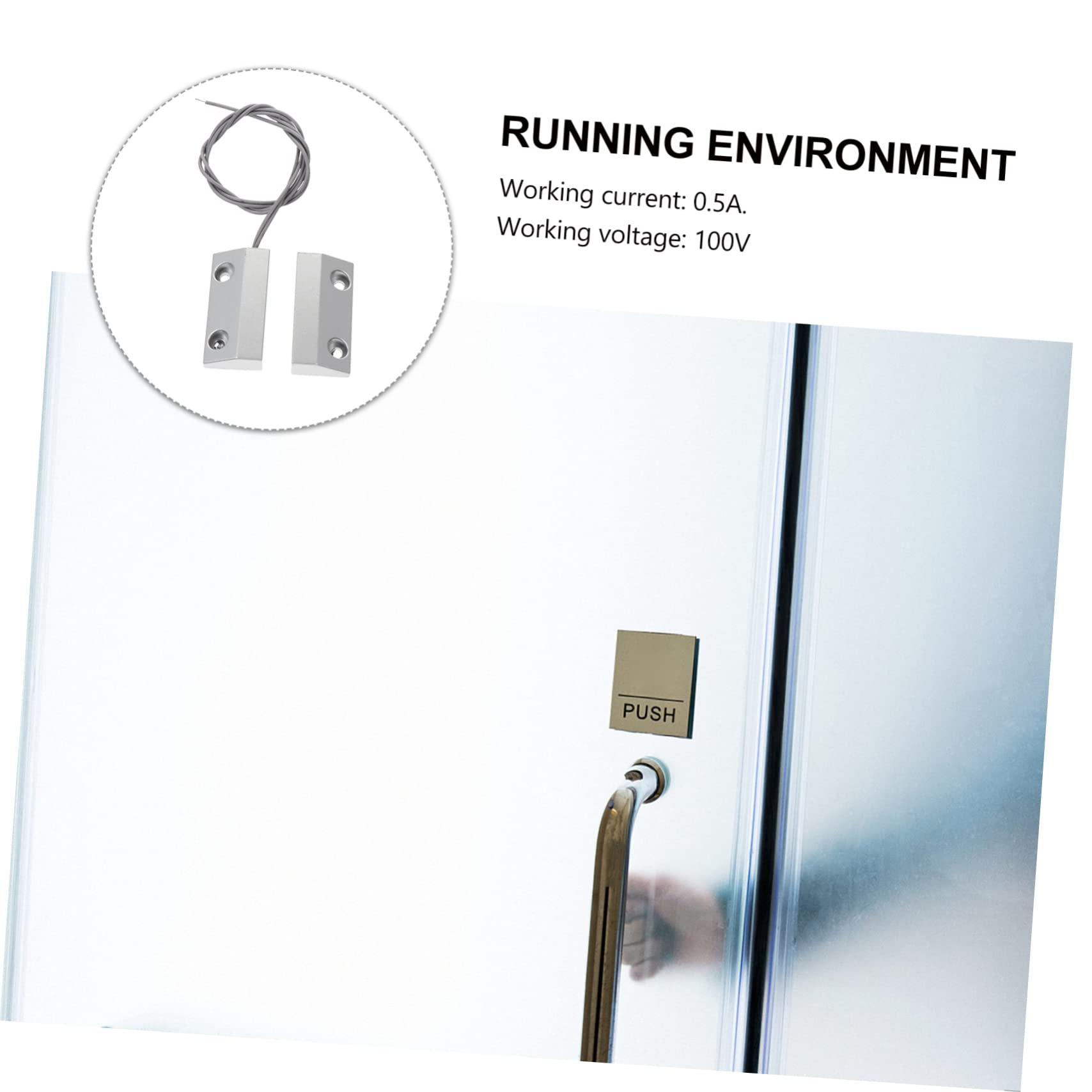 Holibanna 3 Ensembles Capteur de Porte Filaire Alliage de Zinc Alarme de Sécurité pour Fenêtres et Détecteur de Cambriolage avec Design Pratique et
