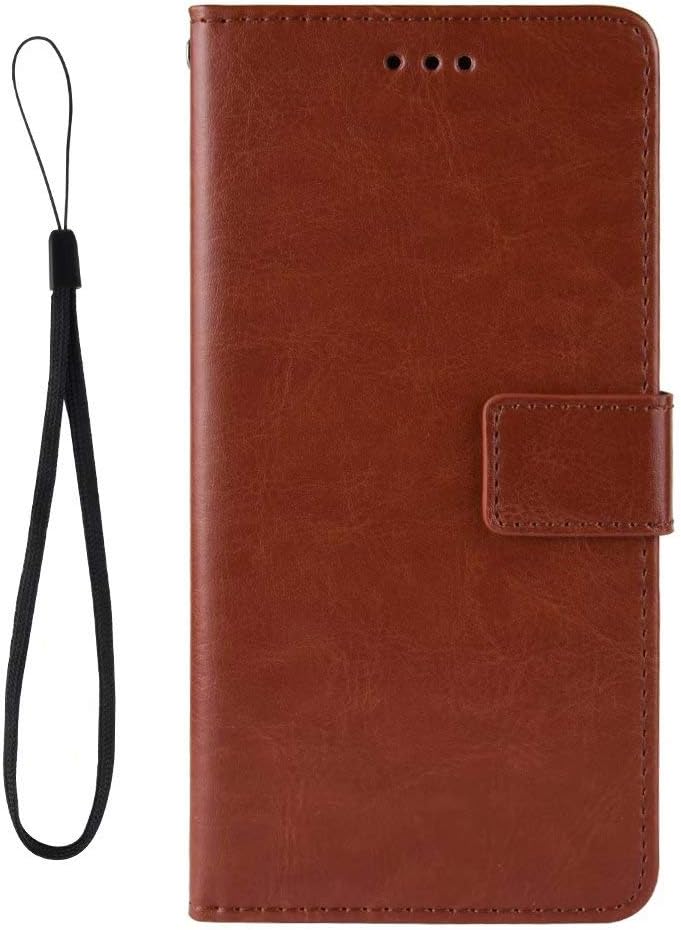 TingYR Case for Nokia C2 Cover, Cover Flip Case Stylish Wallet Case with Card Slots Shockproof, Case for Nokia C2 Smartphone.(Brown)