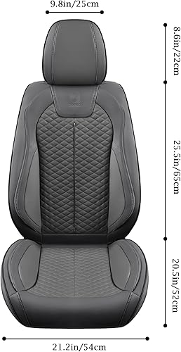 Miniatura 4 de Doogo Juego completo de fundas de asiento de automóvil, fundas de asiento de cuero para 5 asientos, cojines impermeables para asientos de automóvil,