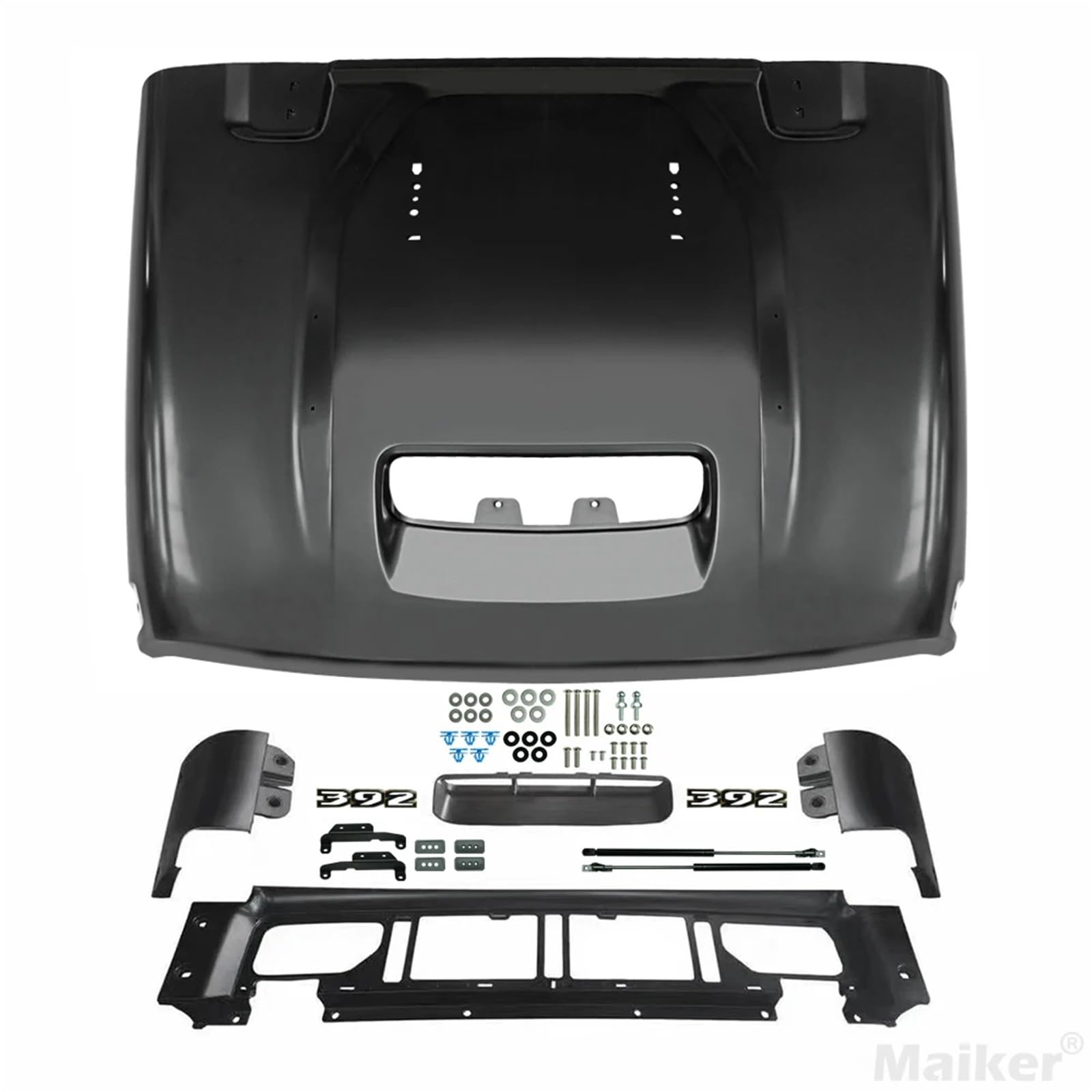 Cofano fuoristrada 4x4 compatibile con accessori Wrangler JL Bonnet Scoop Guard Copertura cofano motore