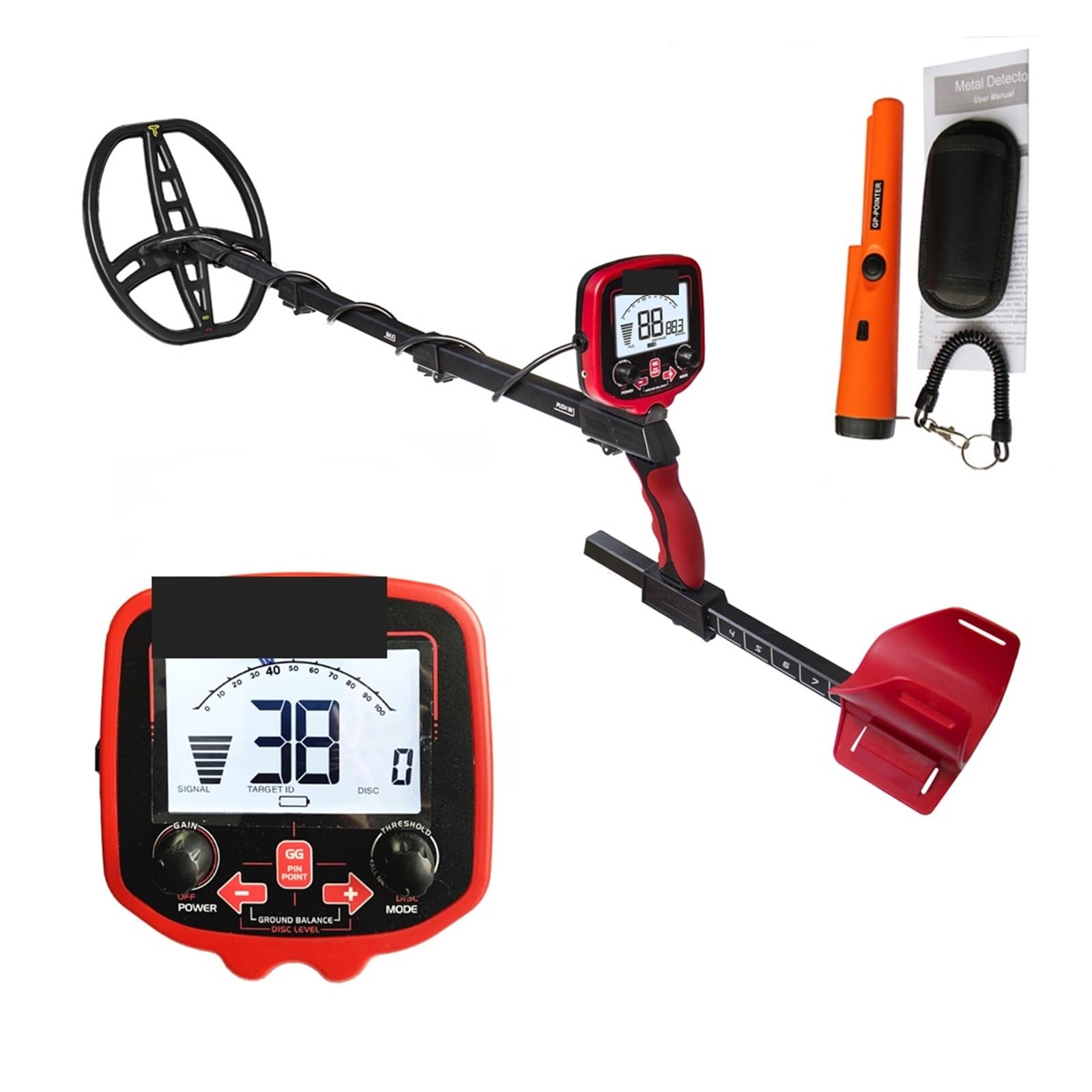 Cfwwsaq 850L Md700 Metal Detector, Underground Metal Detector Tx 850L Powerful Gold Detector Treasure Hunter Seeker Pointer Detector(850L Md700)