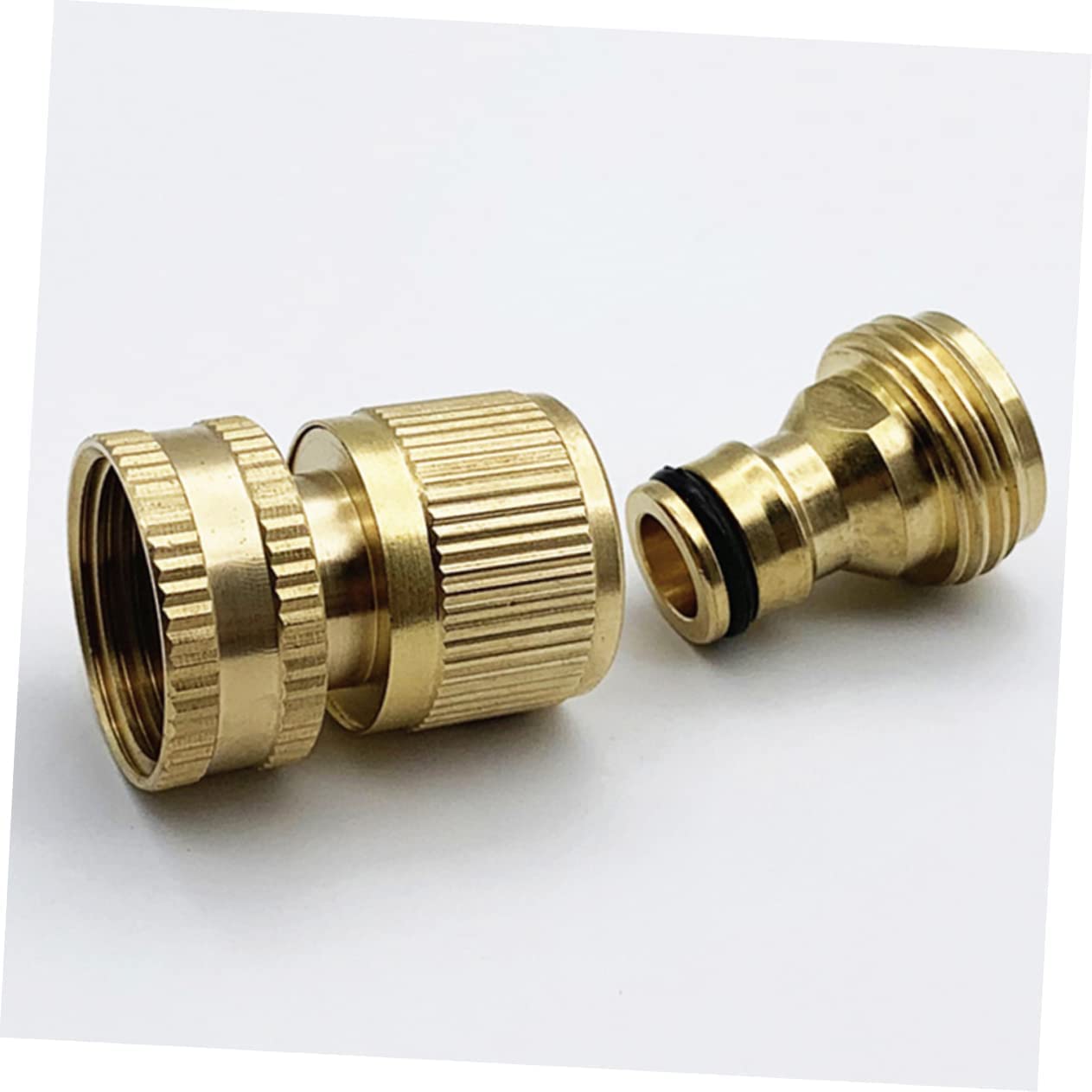 2 Set Raccordo per Tubo dell'Acqua Raccordo per Tubo Flessibile in Ottone Connettore Rapido 3/4 Pollici Connettore Rapido Tubo da Giardino Connettore Rapido Tubo da Giardino Raccordo per Tubo da Gia