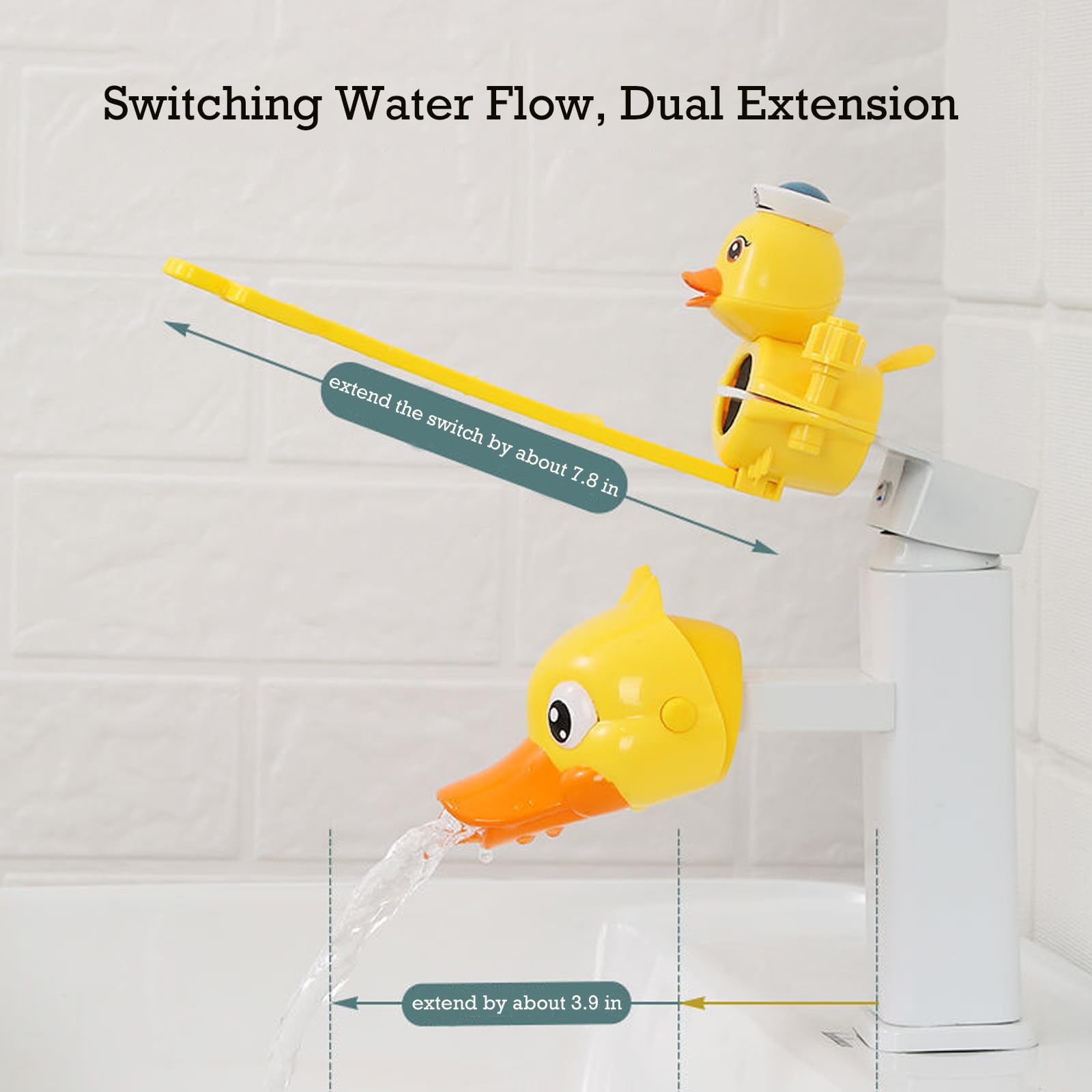 Faucet Handle Extender Set - Faucet Extender for Toddlers Faucet Handle Extender for Toddlers Faucet Extender for Kids(Yellow-Yellow)