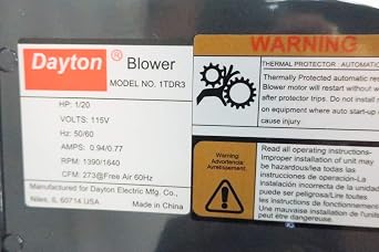 Dayton 1TDR3 Model Blower