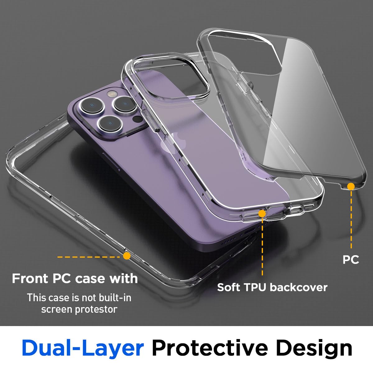 Amazon.com: AICase Compatible with iPhone 15 Pro Max Clear Case