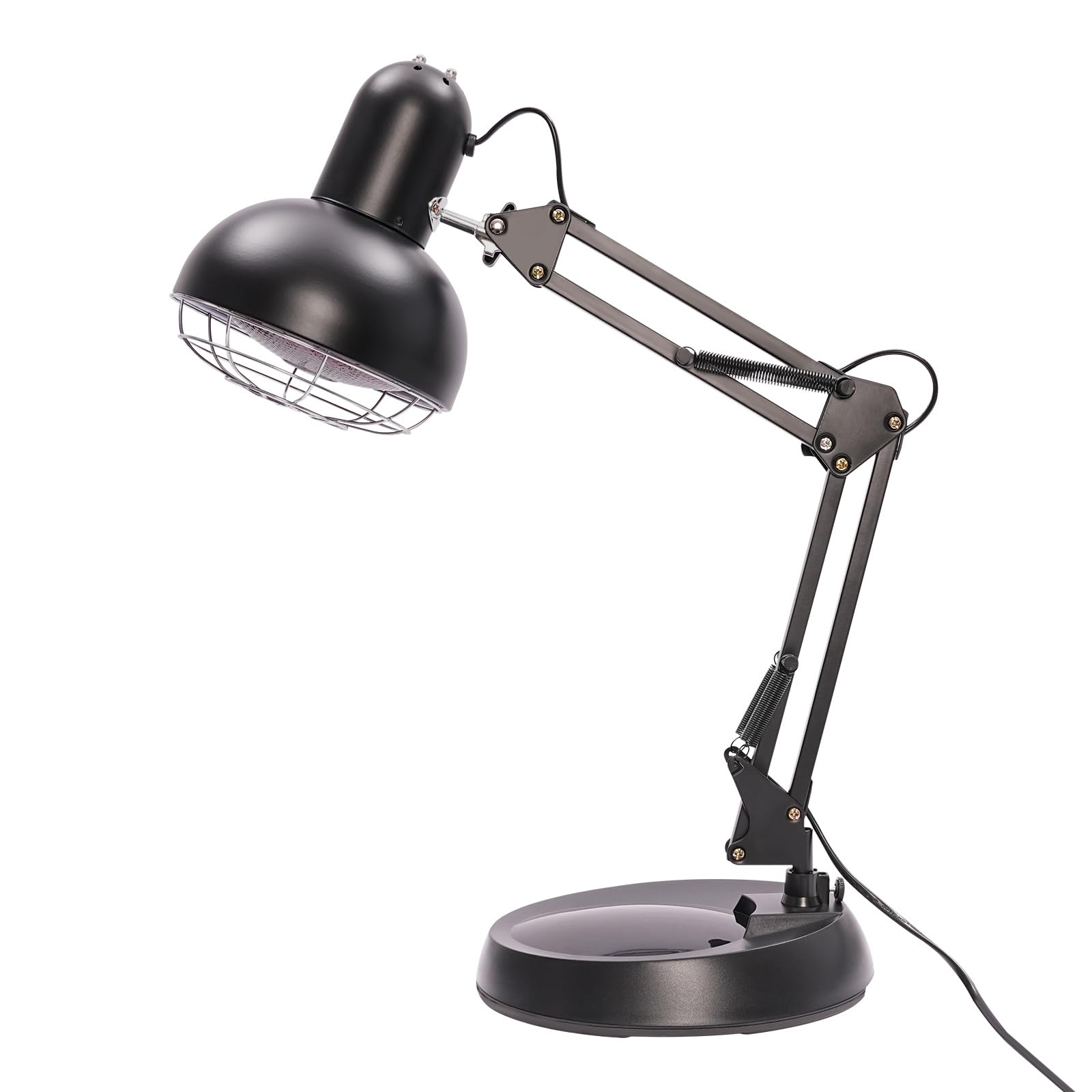JKU400EU - Lámpara de infrarrojos (180 W, con soporte ajustable, luz infrarroja, para aliviar el dolor, ligereza, relajación muscular, color negro)