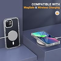 Vista 69 de Miracase - Funda magnética para iPhone 13 Pro Max de 6.7 pulgadas (compatible con MagSafe), transparente, completo, protector de pantalla de vidrio