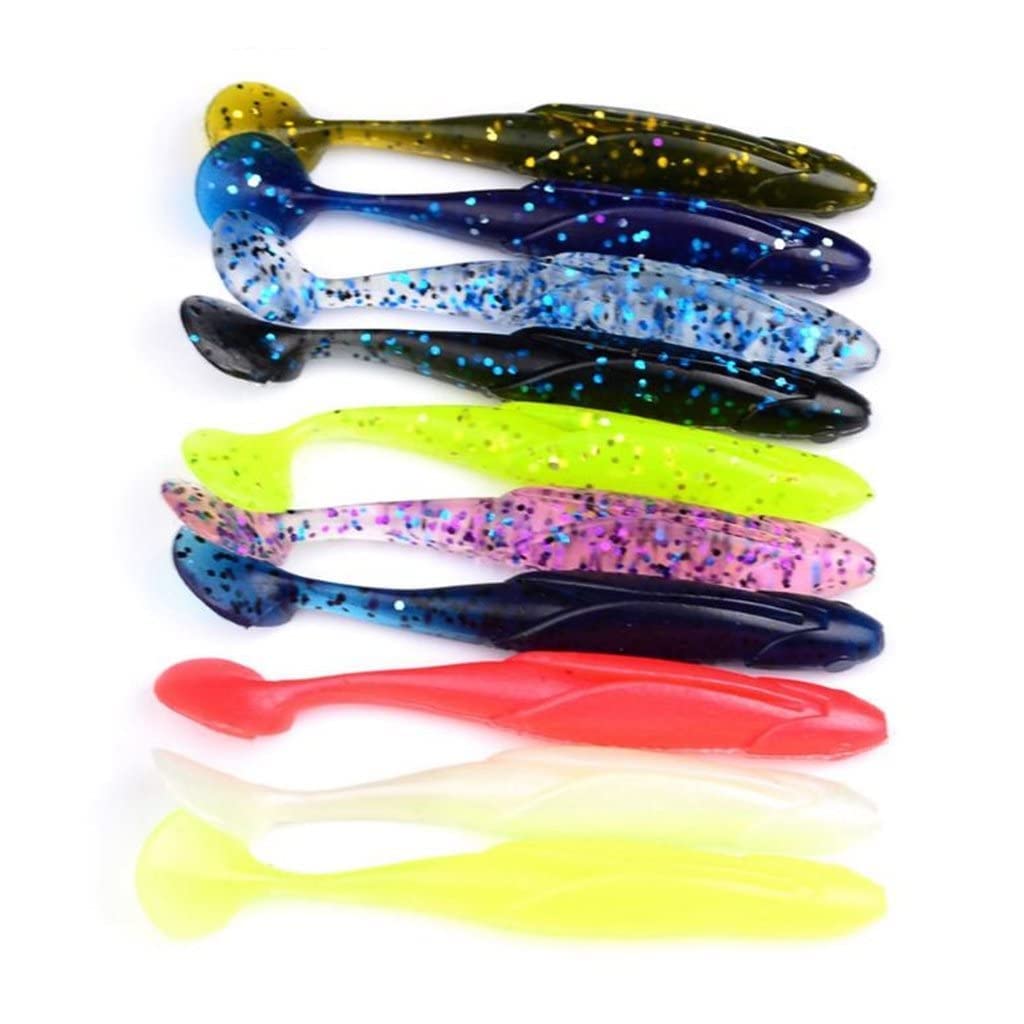 KANAbee Soft Lures Fishing Lure Swim Bait Tackle (Plastic,Multicolored)- Pack of 10-image-13