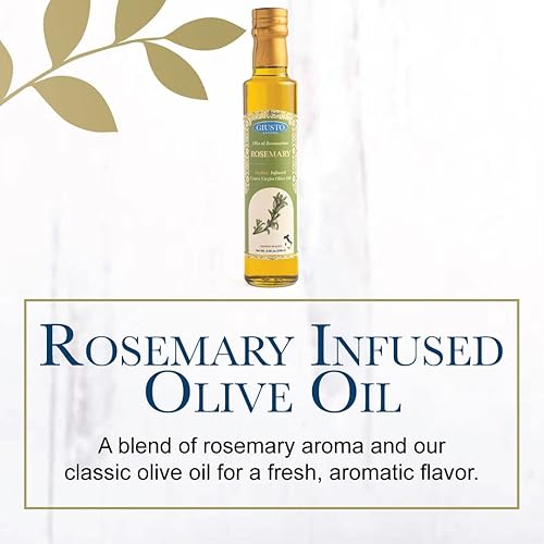 Miniatura 7 de Giusto Sapore Aceite de oliva italiano extra virgen con infusión de romero, prensado en frío, importado de Italia, 8.5 onzas