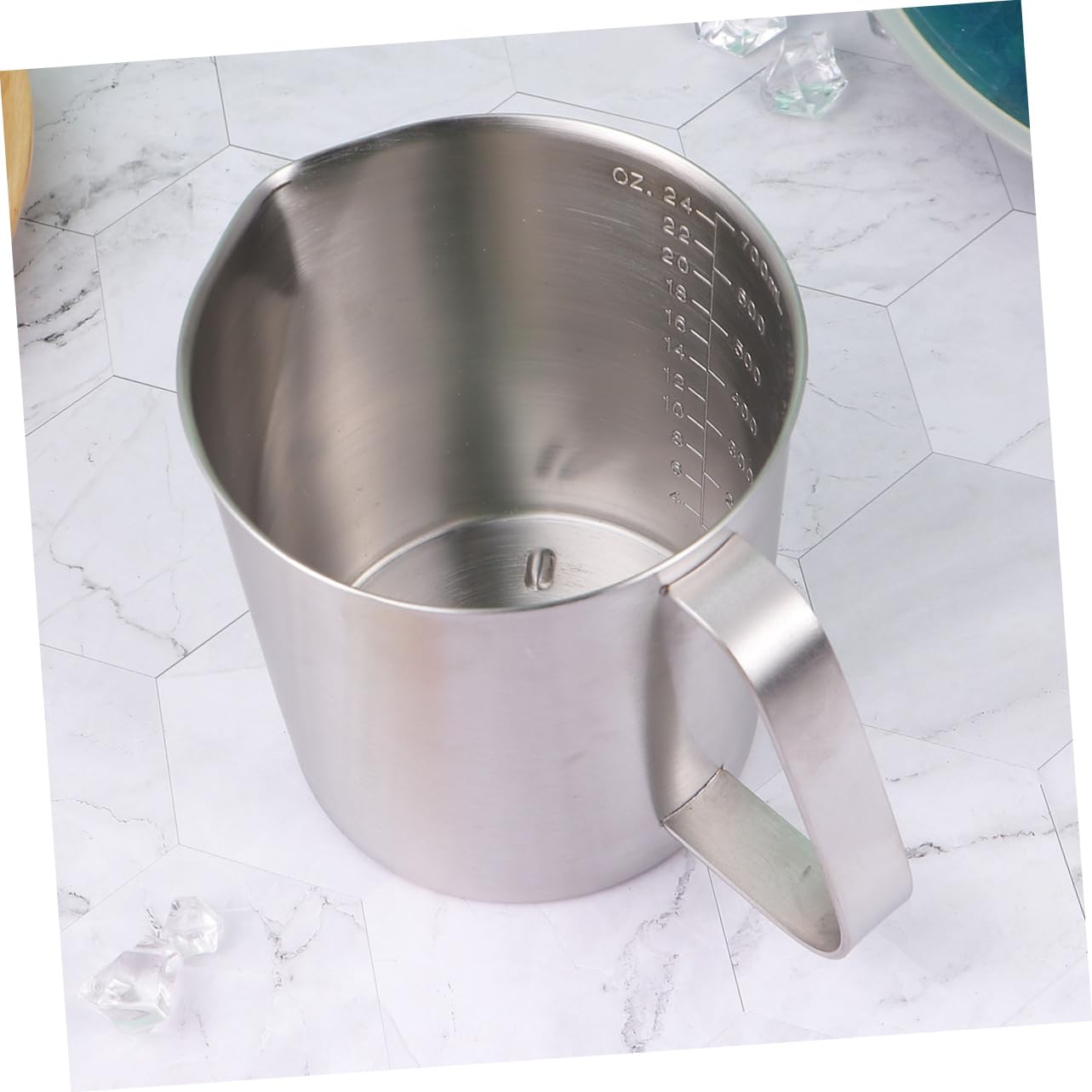 SECFOU Tasse Mesure Liquide Acier Inoxydable Outil de Cuisine Pratique pour Pâtisserie et Cuisson à Facile à Nettoyer et