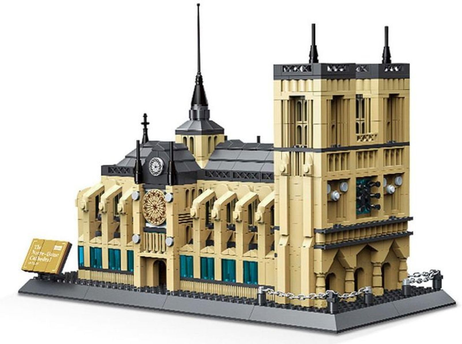 WANGE Architecture model to build with building blocks. Paris Cathedral, Notre Dame, Notre Dame Cathedral, 36.5 x 31.5 x 17.5 cm - Image 2