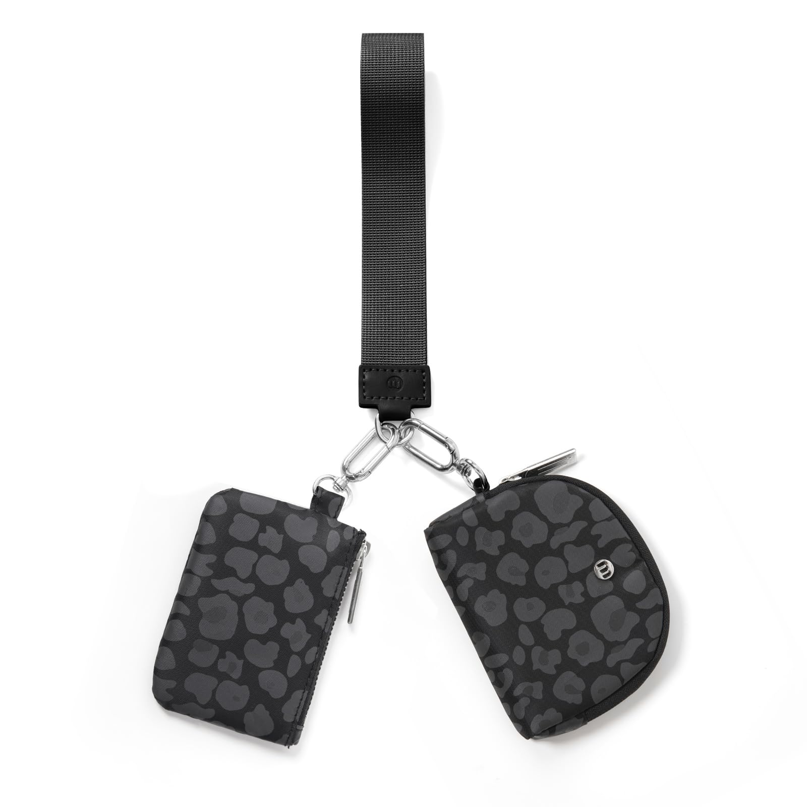 Keychain Wallet Mini Zip Around Wristlet Wallets for Women Detachable Dual Pouch Wristlet Portable Coin Purse Small Wallets