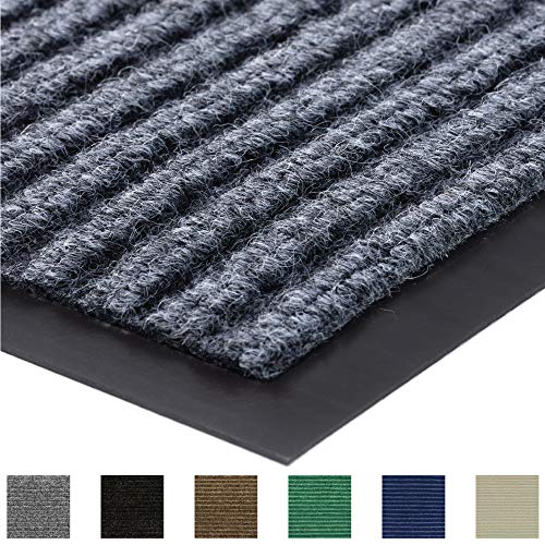 Gorilla Grip Original Low Profile Rubber Door Mat, 29x17, Heavy Duty, Durable Doormat
