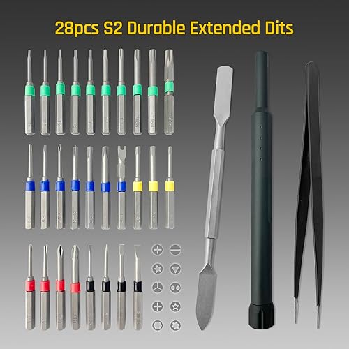 Miniatura 7 de BOMINXPRO Juego de destornilladores de precisión, kit de herramientas de reparación multifunción 31 en 1, puntas magnéticas, diseño sobre la marcha,