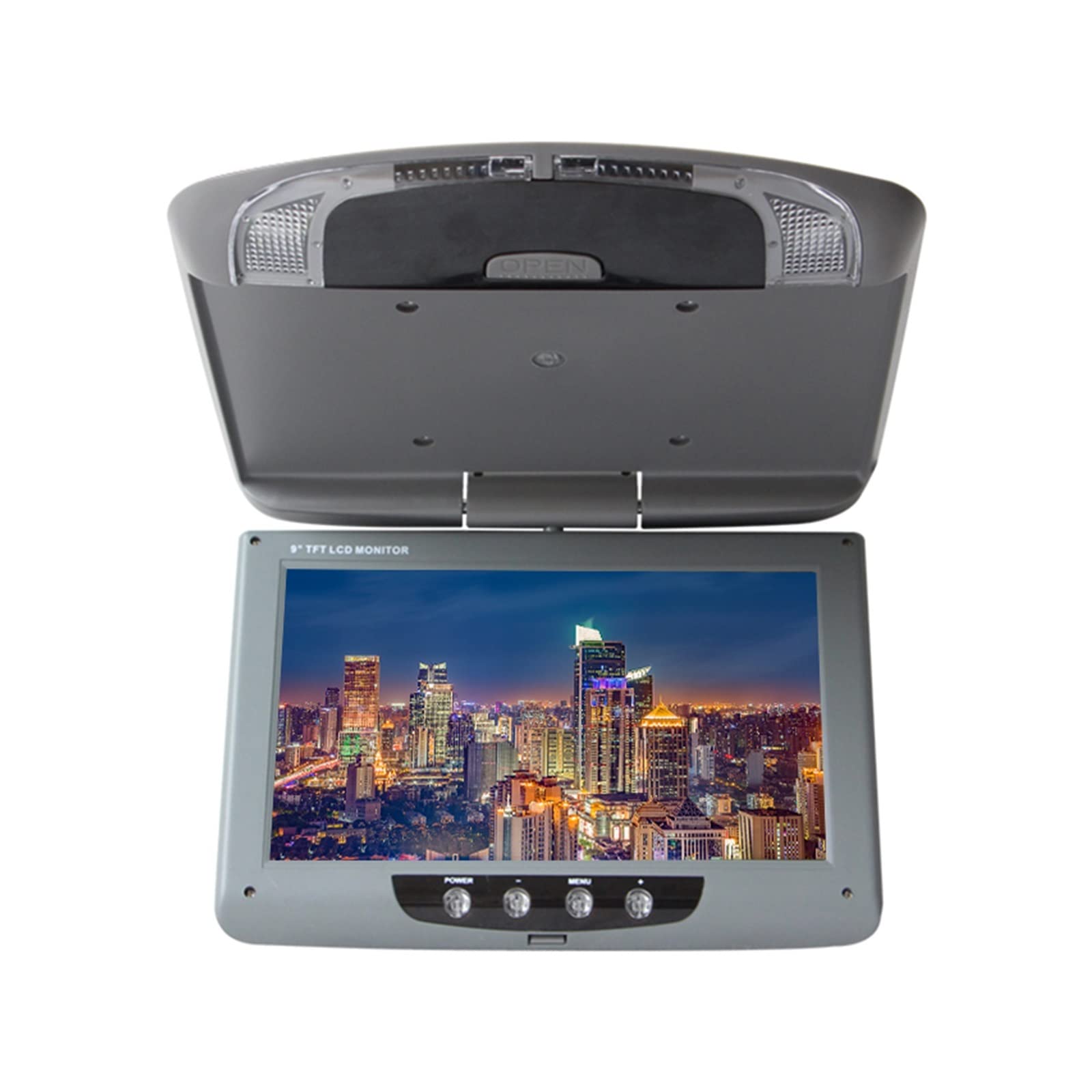 Monitor de techo coche de 9 pulgadas con pantalla LCD digital TFT gris