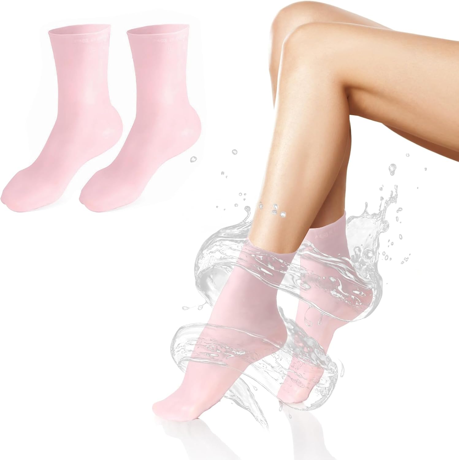 Moisturising Silicone Socks for Women, Foot Spa Gel Silicone Socks for