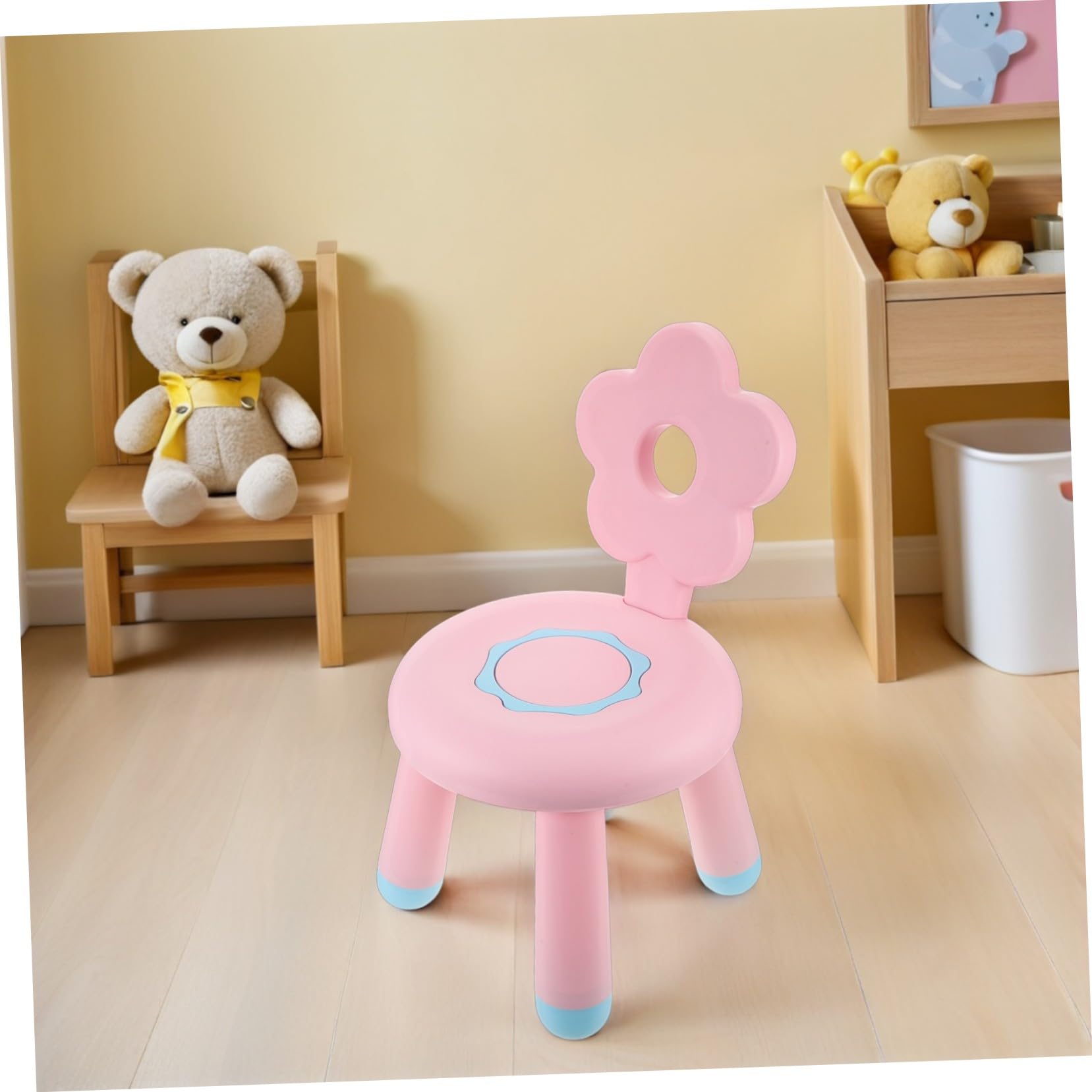 Zerodeko Tabouret Garçon Fille Plastique Épais Petit Siège Cartoon pour Salle de Bain Cuisine et Entrée Tabouret Marchepied Portable pour Tout-Petits