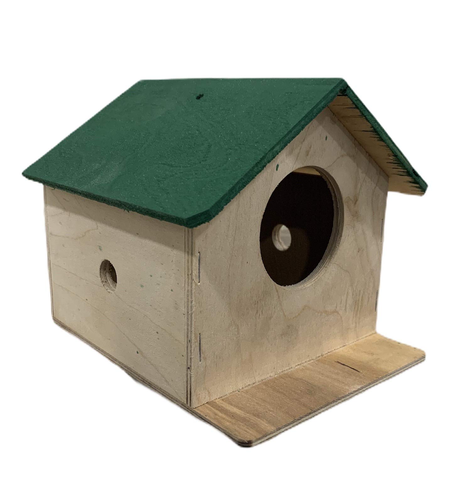 Nature Care Bird House Nest Box for Sparrow, Budgies and Finches for Bird Breeding Best Return Gift for Kids(Green top) Qty - 1 no.(S01S-GT)