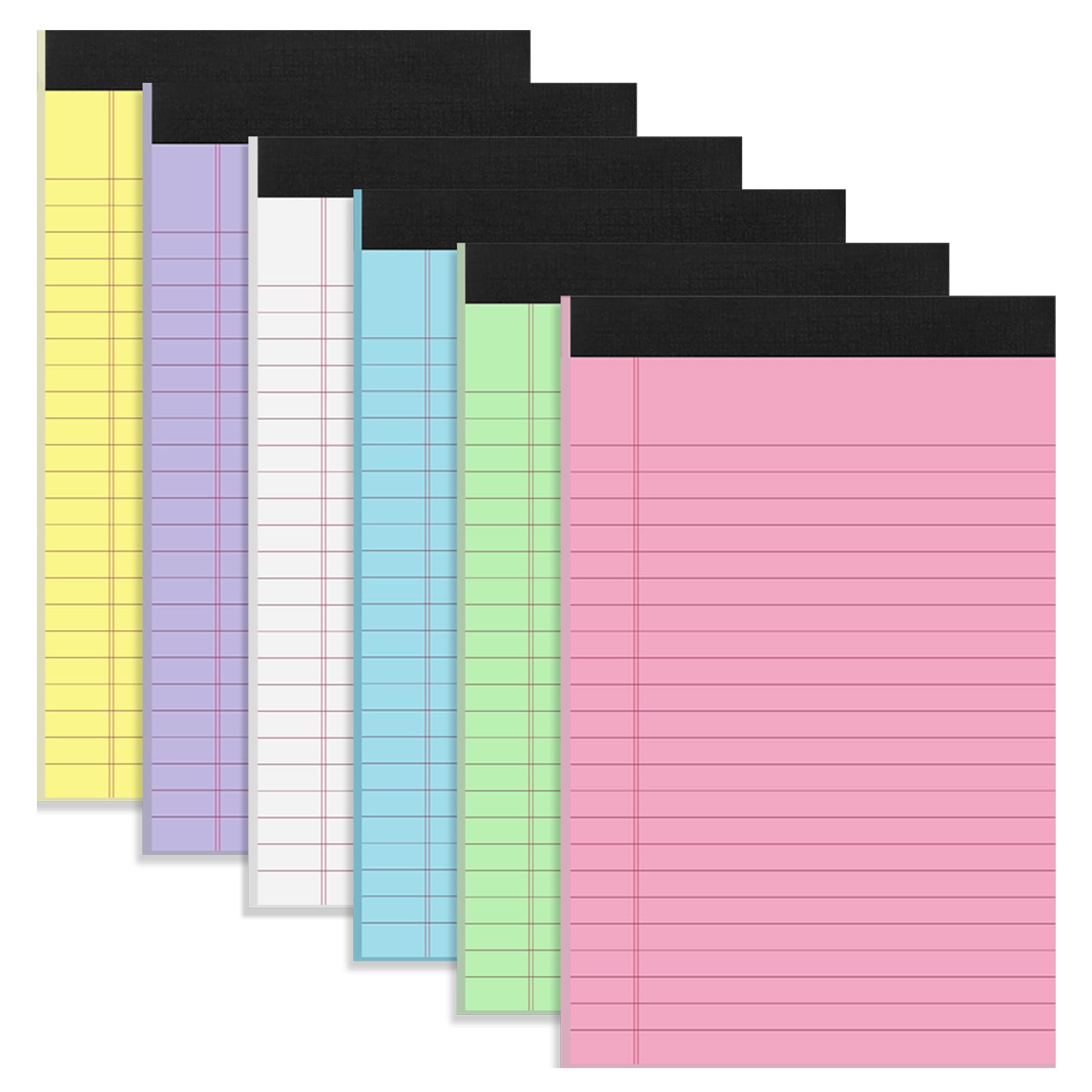 6 Pack Legal Pads Notepad 5 x 8 Inch Note Pads with 30 Sheets Narrow Ruled Lined Scratch Memo Writing Pads for School Office Work Business image 8