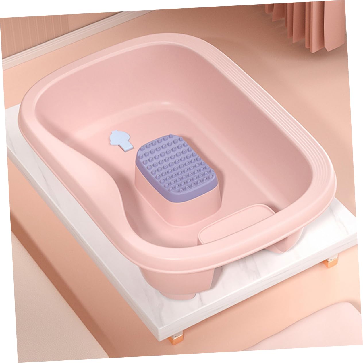 BCOATH Portable Shampoo Bowl Bed Hair Washing Basin Salon Hair Washing Tray Plastic Tray