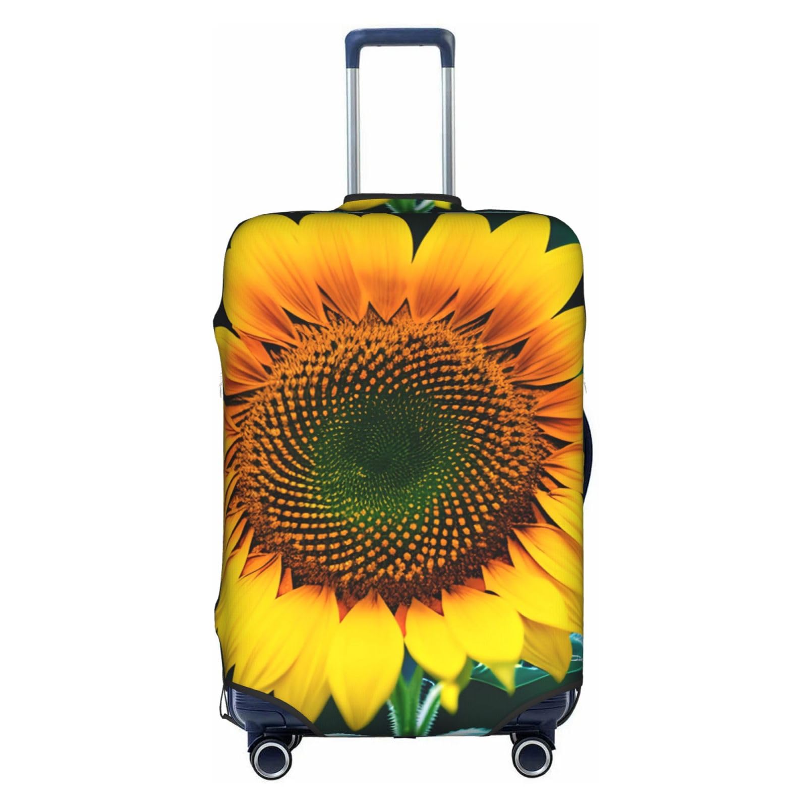 Housse valise tournesol blanche lavable en polyester S - 8