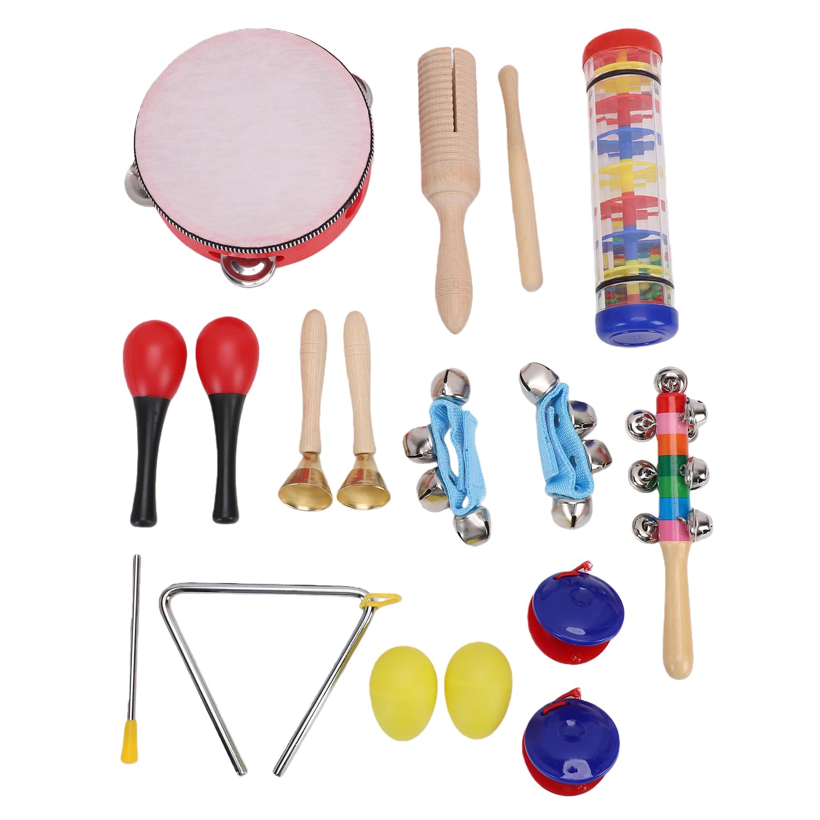 Set di Strumenti Musicali per Bambini 10 Tipi di Giocattoli a Percussione con Tamburello Maracas Shaker per Bambini di 3-8 Anni