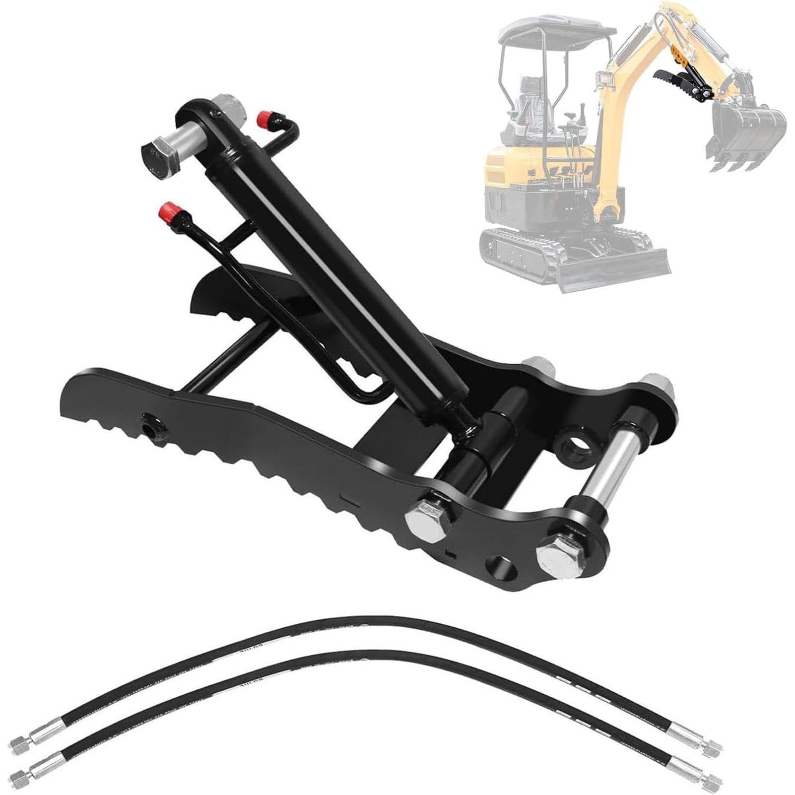PioMue Hydraulic Thumb Grab Heavy Duty Steel Mini Digger Replacement Attachment Single-HoleThumbClip