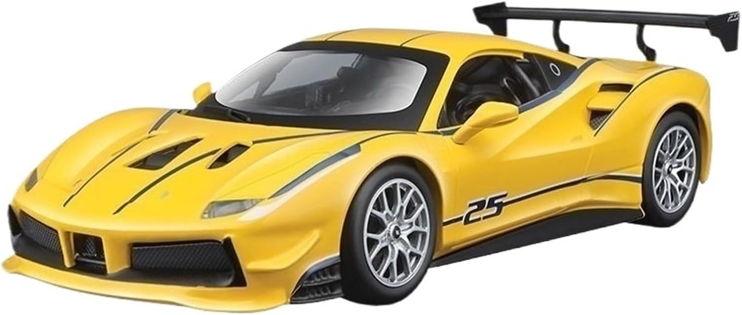 1:24 Rally Car Metal Model Alloy Car Model(488 Yellow)
